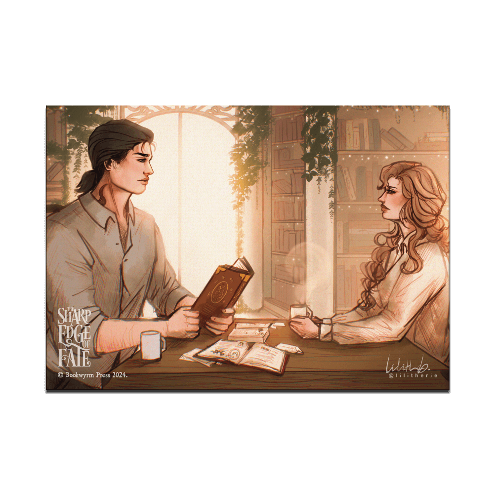 The Library Scene A5 Art Print