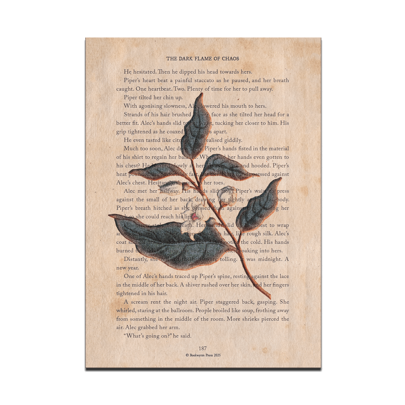 The Dark Flame of Chaos Flower Page Art Print